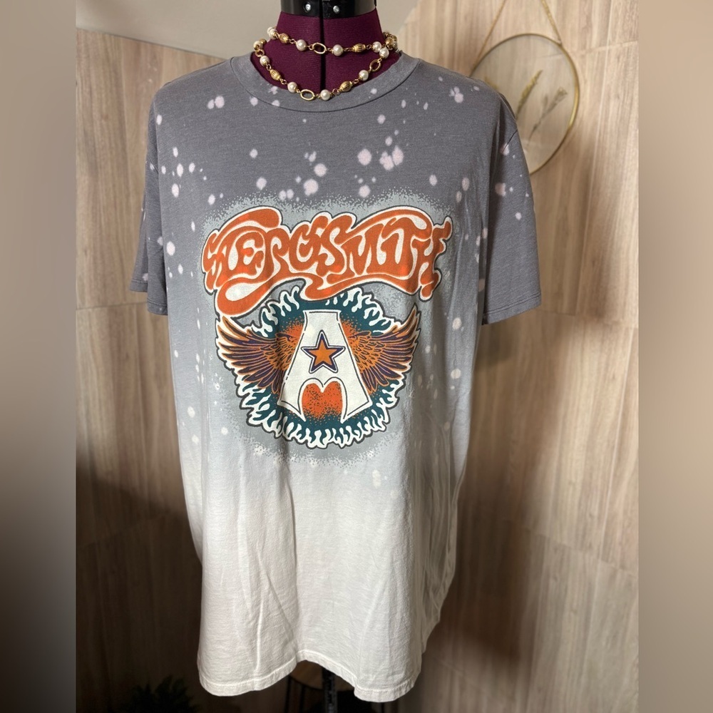Aerosmith Liquid Blue Gray Cosmic T-Shirt